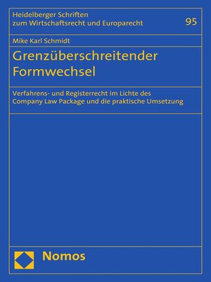 cover image of Grenzüberschreitender Formwechsel